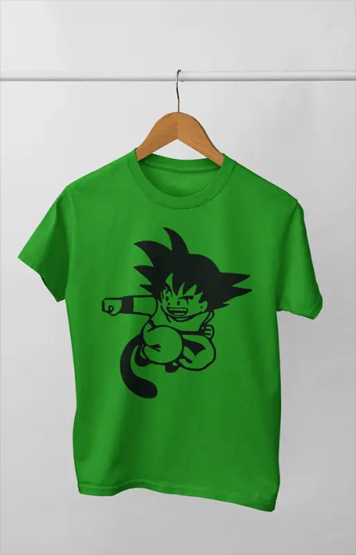 Boy Round Neck Half Sleeve GokuFight - 24-35M / Flat Green